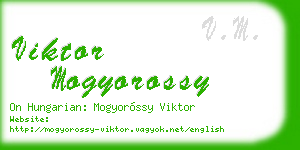 viktor mogyorossy business card
