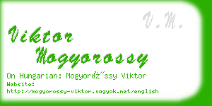 viktor mogyorossy business card